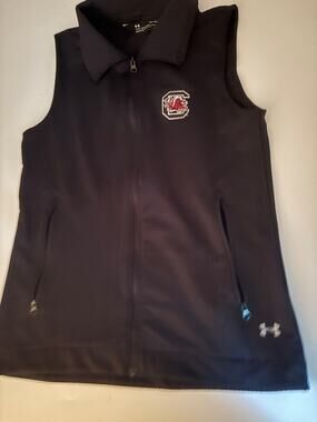 Under Armour ColdGear South Carolina Gamecocks Vest Womens XS Black Full Zip